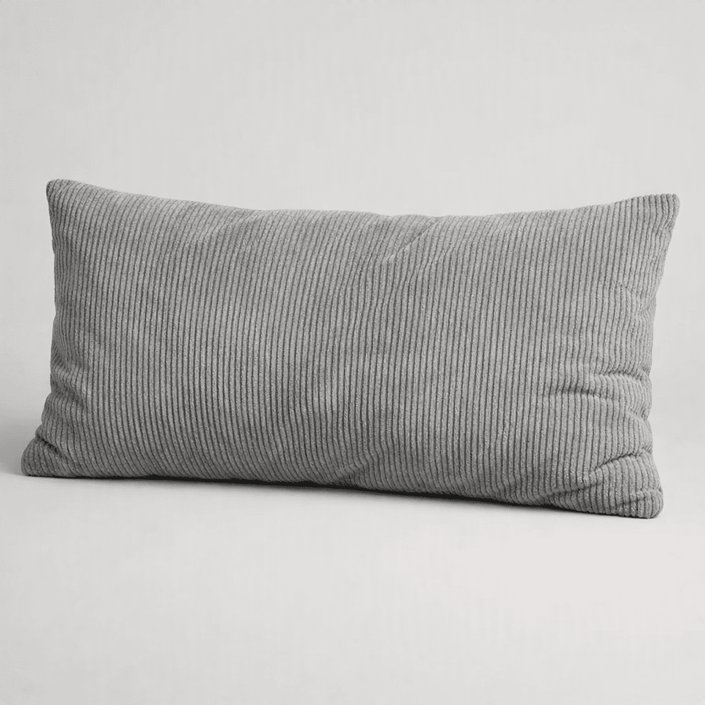 Grey Corduroy Pillow